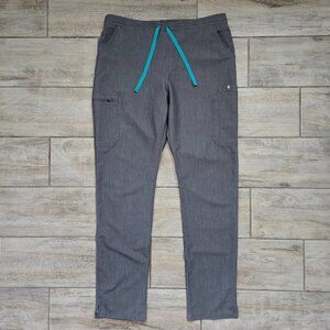 FIGS Yola Skinny Scrub Pants Women Graphite Gray Professional Nurse Comfy L Tall